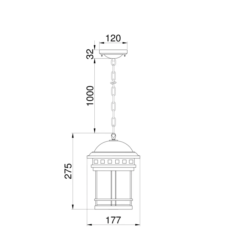 Pendul Exterior Salamanca Maytoni E27, Maro, O031PL-01BR, Germania