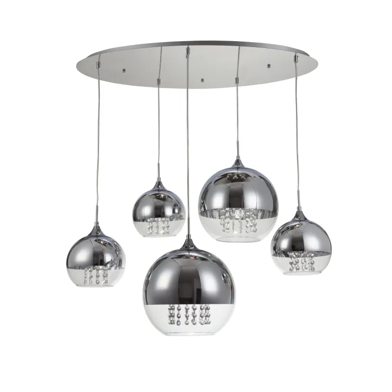 Suspensie  Fermi Maytoni E27, Nichel, P140-PL-170-5-N, Germania