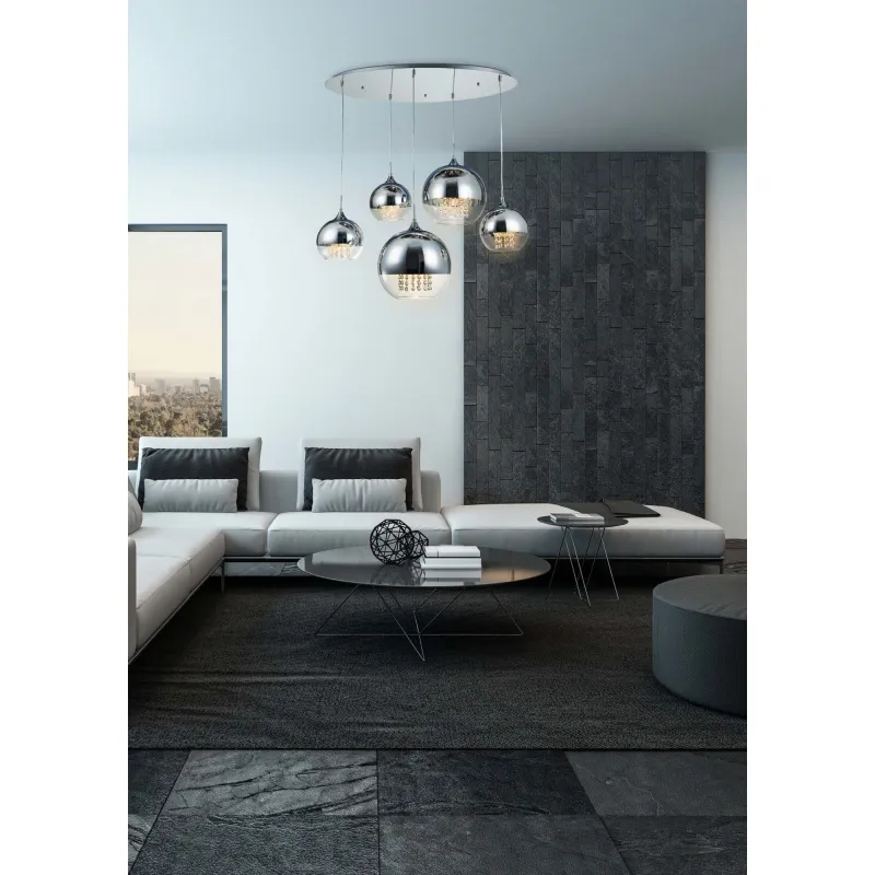 Suspensie  Fermi Maytoni E27, Nichel, P140-PL-170-5-N, Germania