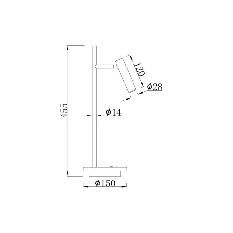 Veioza  Estudo Maytoni Led, Negru, Z010TL-L8B3K, Germania