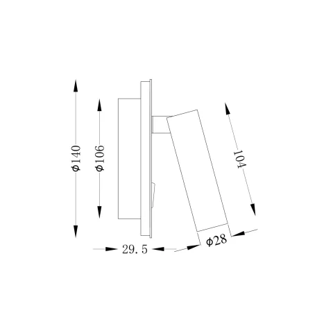 Aplica Tehnica Ios 176 Maytoni Led, Auriu, C176-WL-01-6W-MG, Germania