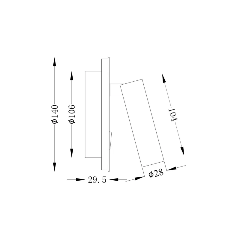 Aplica Tehnica Ios 176 Maytoni Led, Auriu, C176-WL-01-6W-MG, Germania
