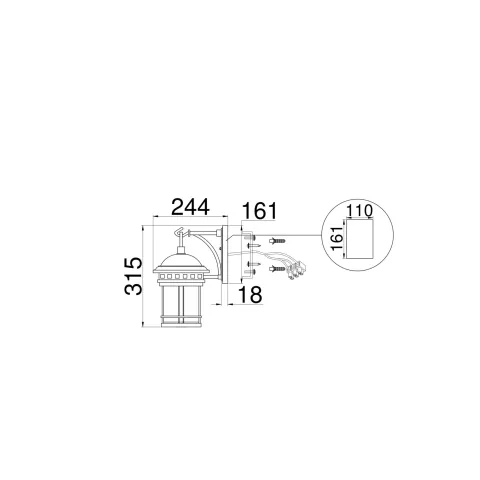 Aplica Exterior Salamanca Maytoni E27, Maro, O031WL-01BR, Germania