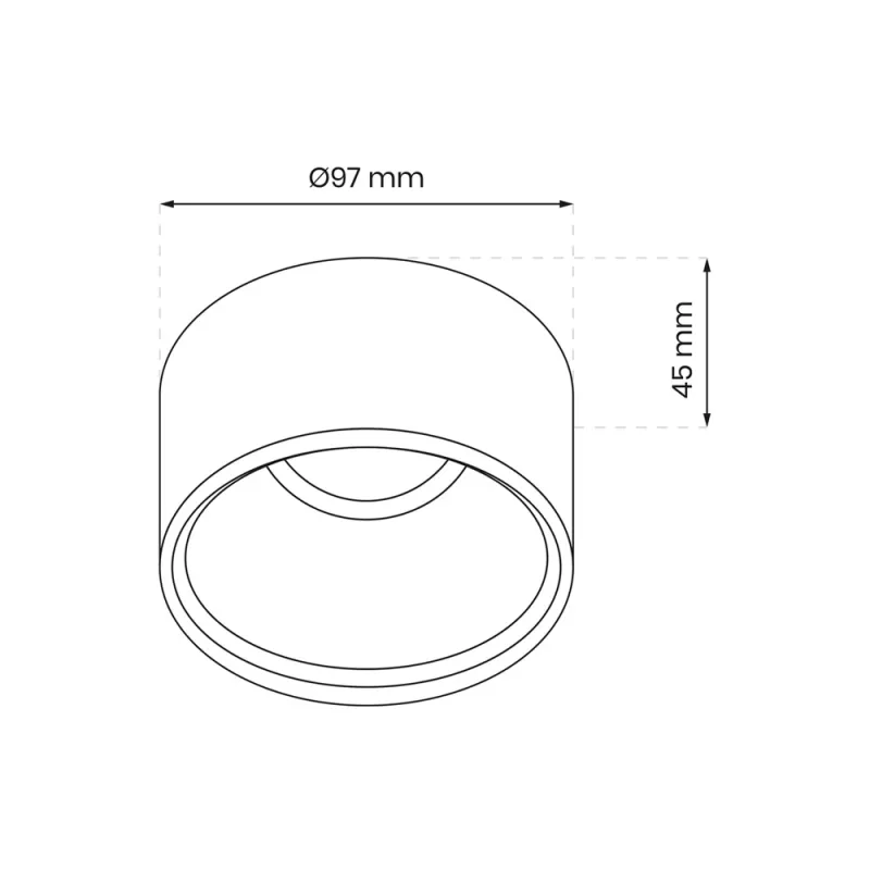 Downlight Incastrat Circular Bali Round Milagro Led, Negru, ML0060, Polonia