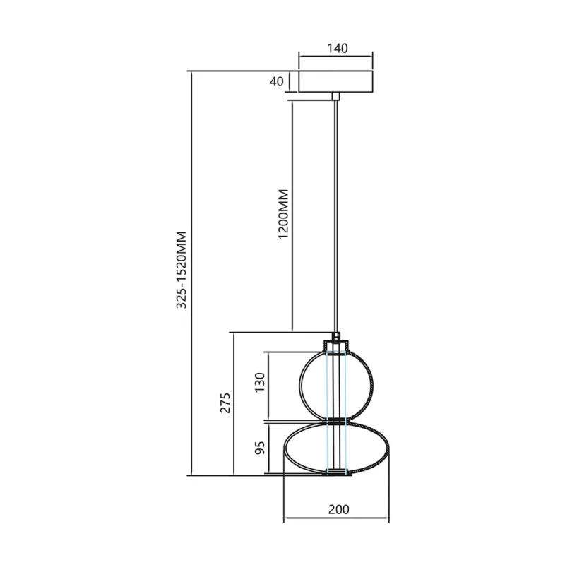 Pendul Daphne ML0344 Milagro LED, Negru, Polonia