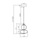 Pendul Daphne ML0344 Milagro LED, Negru, Polonia