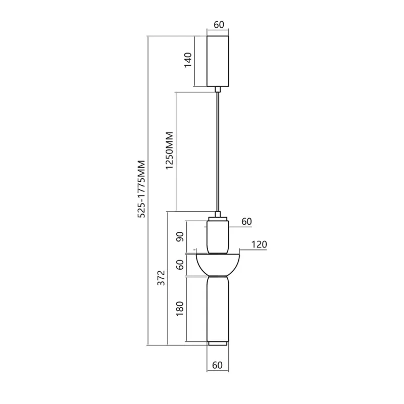 Pendul Campo ML0356 Milagro LED, Negru, Polonia