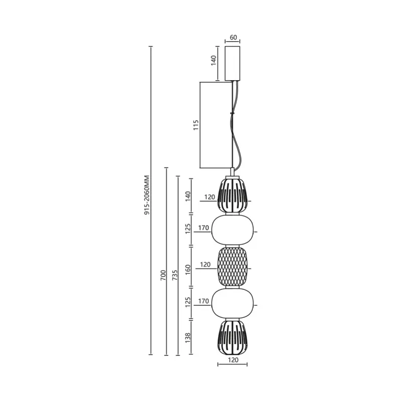 Pendul Caro ML0361 Milagro LED, Auriu, Polonia