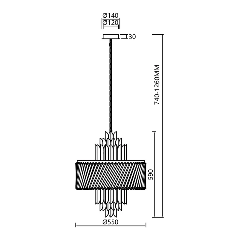 Suspensie Margot ML0409 Milagro E14, Auriu, Polonia
