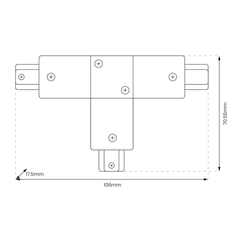 T Conector Șina 1 Fază ML0712 Milagro