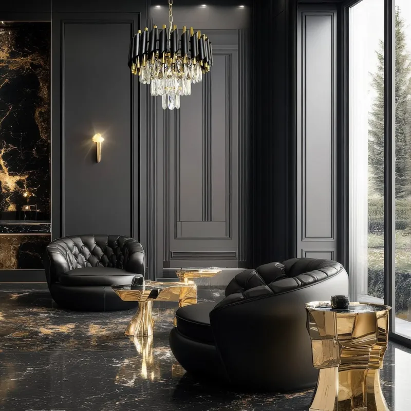 Lustra Plafon ML1634 Milagro, Elegant, E14, Negru