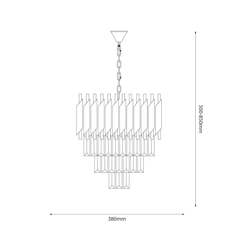 Lustra Plafon ML1634 Milagro, Elegant, E14, Negru
