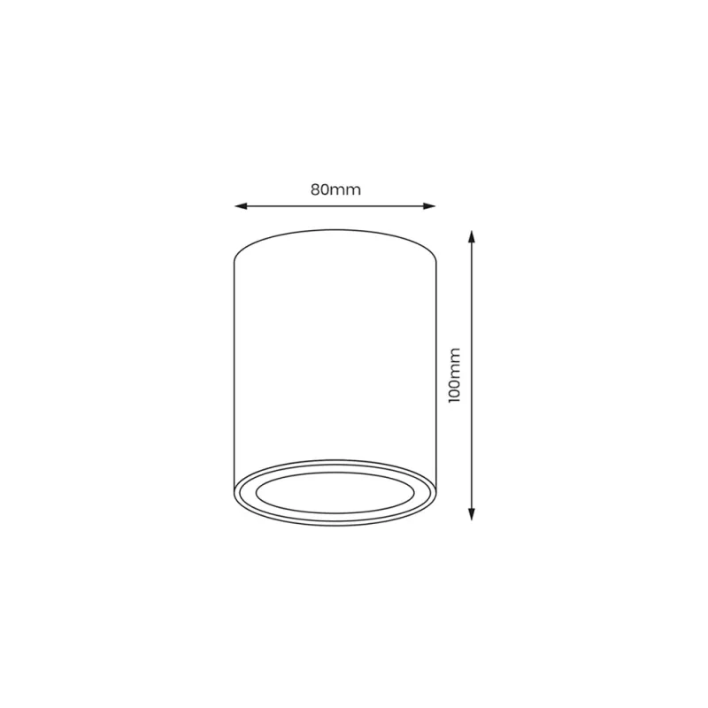 Downlight Aplicat Circular Bima Milagro Gu10, Alb, ML7010, Polonia