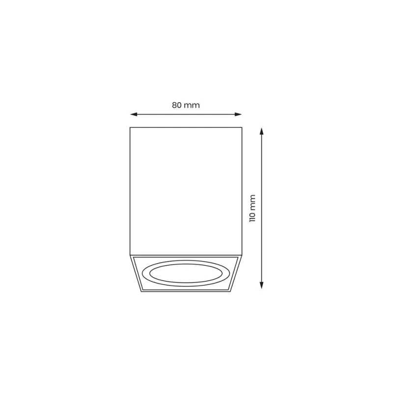 Downlight Aplicat Patrat Bima Milagro Gu10, Alb, ML7012, Polonia
