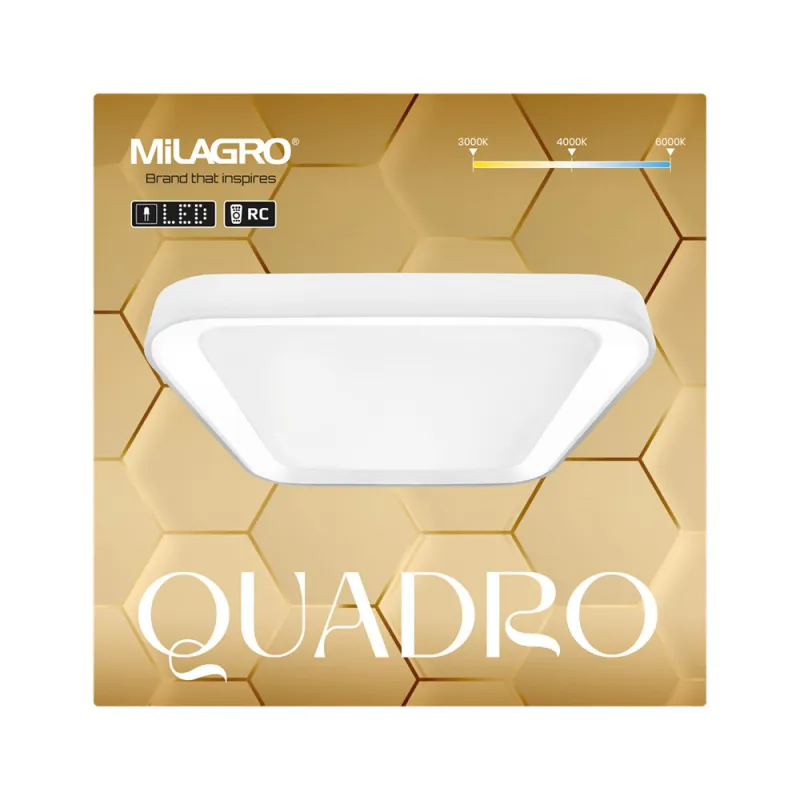 Plafoniera Quadro Milagro Led, Alb, ML7928, Polonia