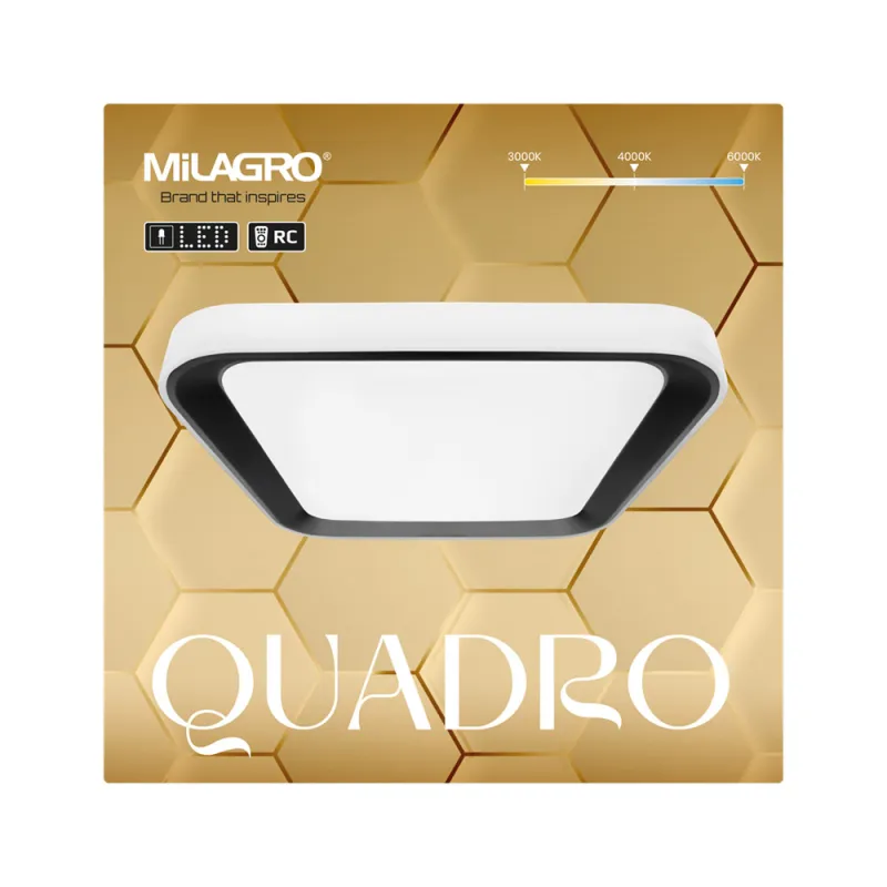 Plafoniera Quadro Milagro Led, Alb, ML7929, Polonia