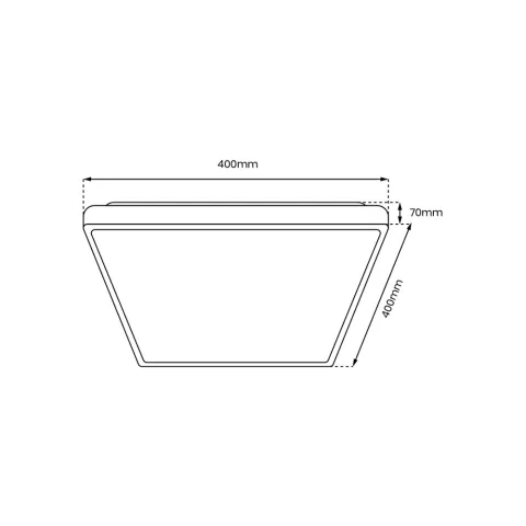 Plafoniera Quadro Milagro Led, Alb, ML7929, Polonia
