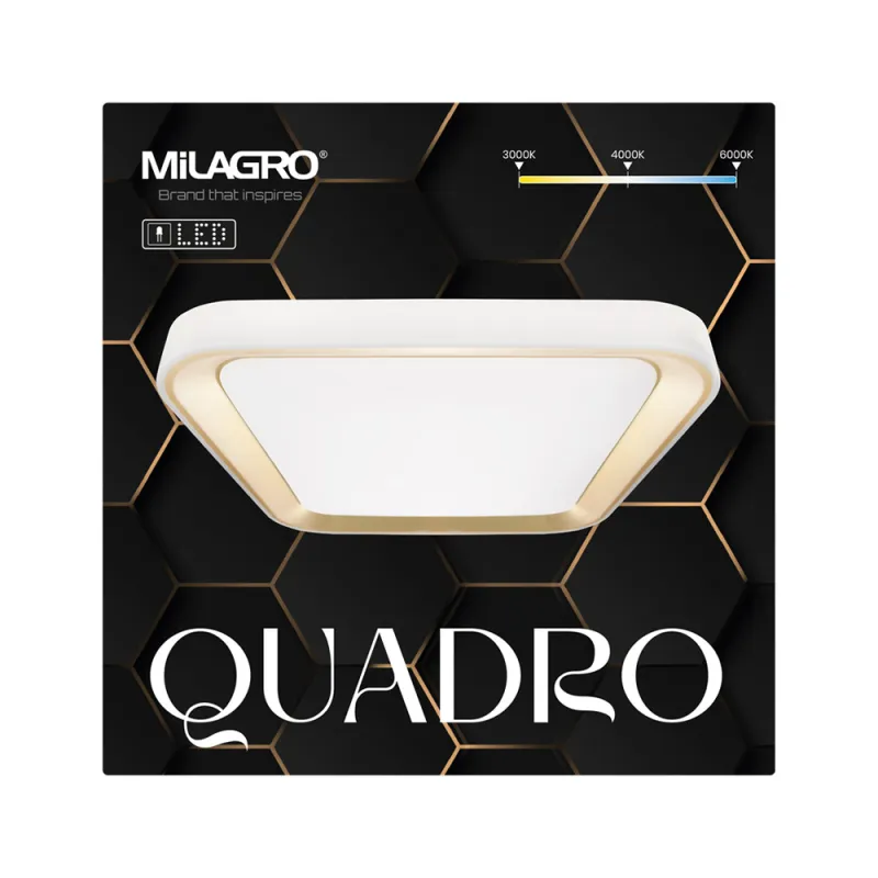 Plafoniera Quadro Milagro Led, Alb, ML7930, Polonia