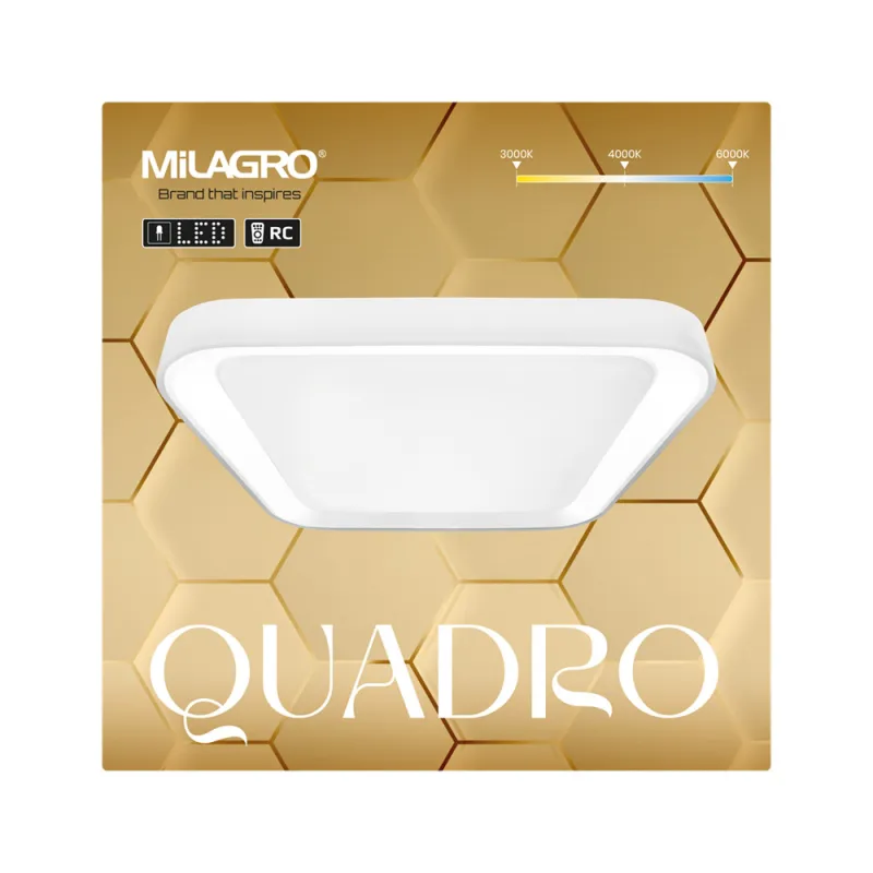 Plafoniera Quadro Milagro Led, Alb, ML7931, Polonia