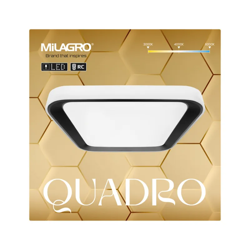 Plafoniera Quadro Milagro Led, Alb, ML7932, Polonia
