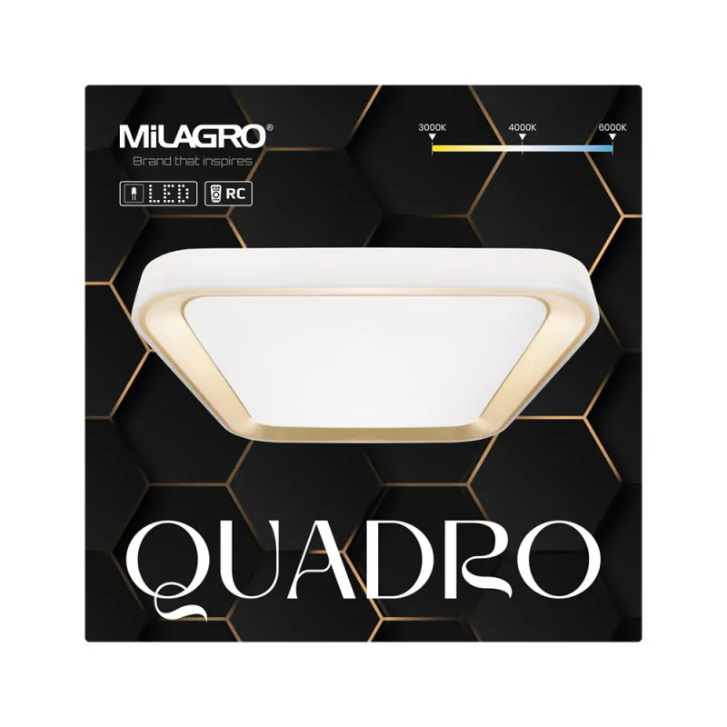 Plafoniera Quadro Milagro Led, Alb, ML7933, Polonia