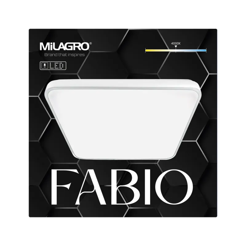 Plafoniera Fabio Milagro Led, Alb, ML7934, Polonia