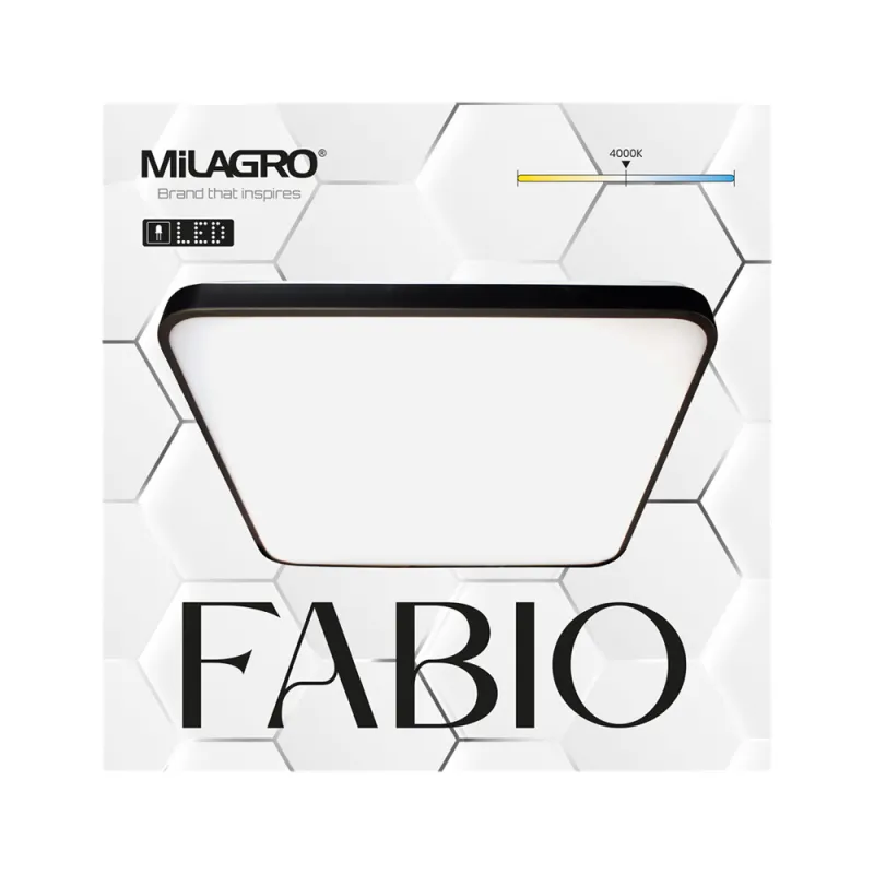 Plafoniera Fabio Milagro Led, Negru, ML7935, Polonia