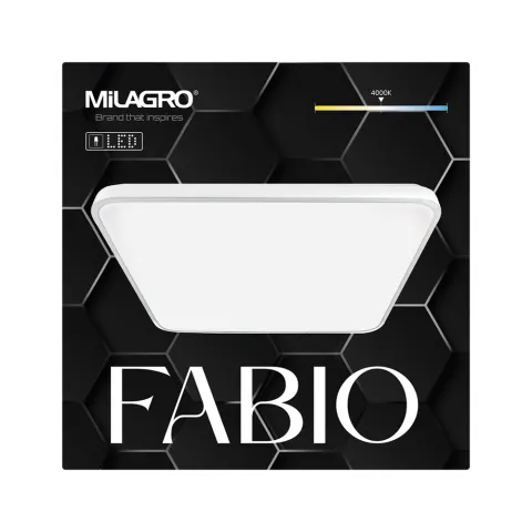 Plafoniera Fabio Milagro Led, Alb, ML7936, Polonia