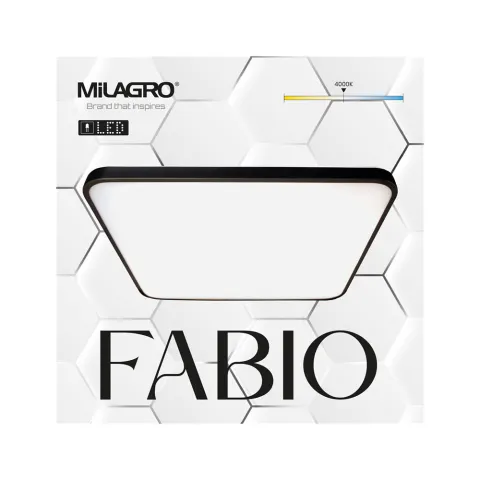 Plafoniera Fabio Milagro Led, Negru, ML7937, Polonia