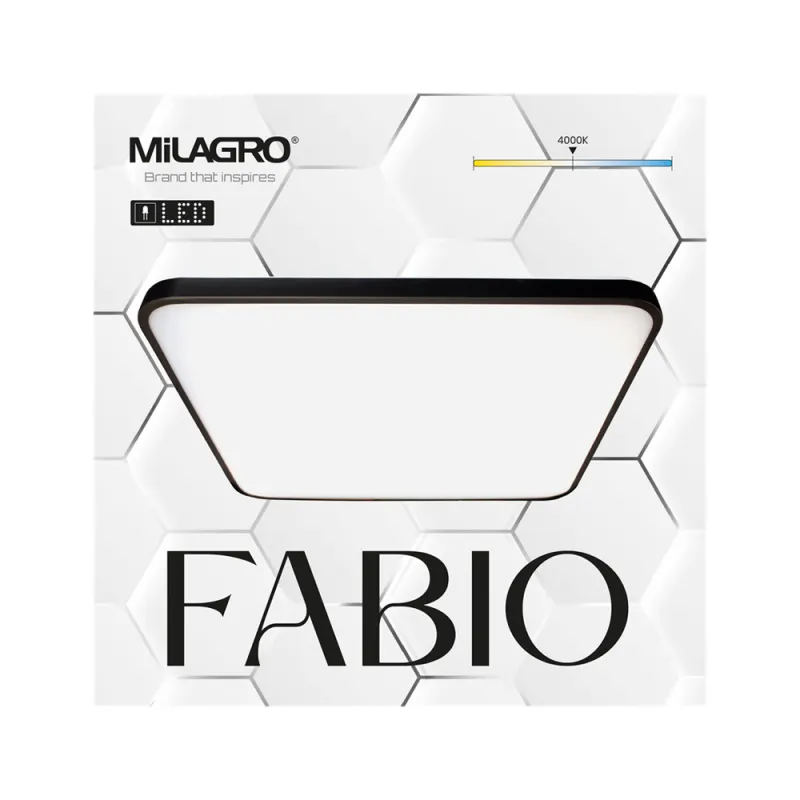 Plafoniera Fabio Milagro Led, Negru, ML7937, Polonia