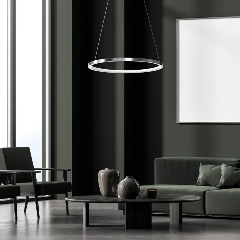 Suspensie Rotonda Milagro Led, Argintiu, ML7940, Polonia