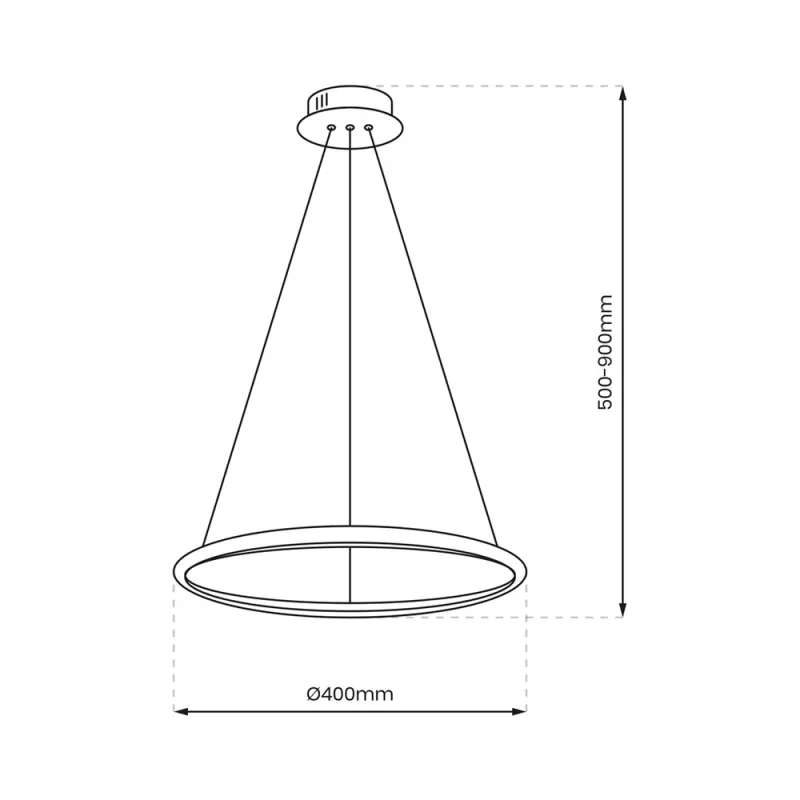 Suspensie Rotonda Milagro Led, Argintiu, ML7940, Polonia