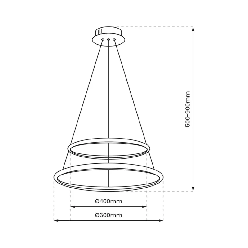 Suspensie Rotonda Milagro Led, Argintiu, ML7943, Polonia