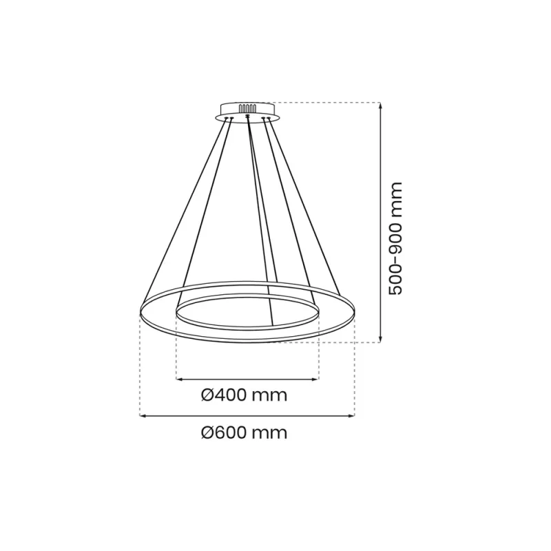 Suspensie Rotonda Milagro Led, Auriu, ML7944, Polonia