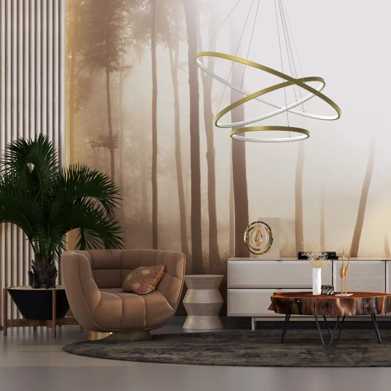 Suspensie Rotonda Milagro Led, Auriu, ML7947, Polonia