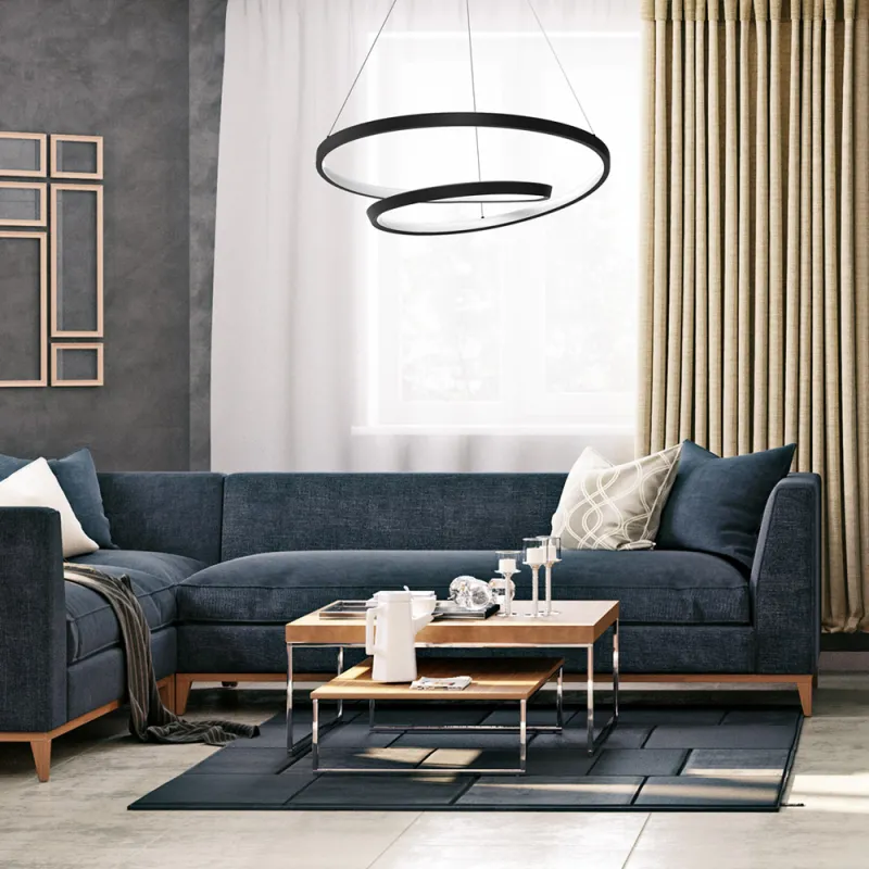 Suspensie Lucero Milagro Led, Negru, ML7948, Polonia
