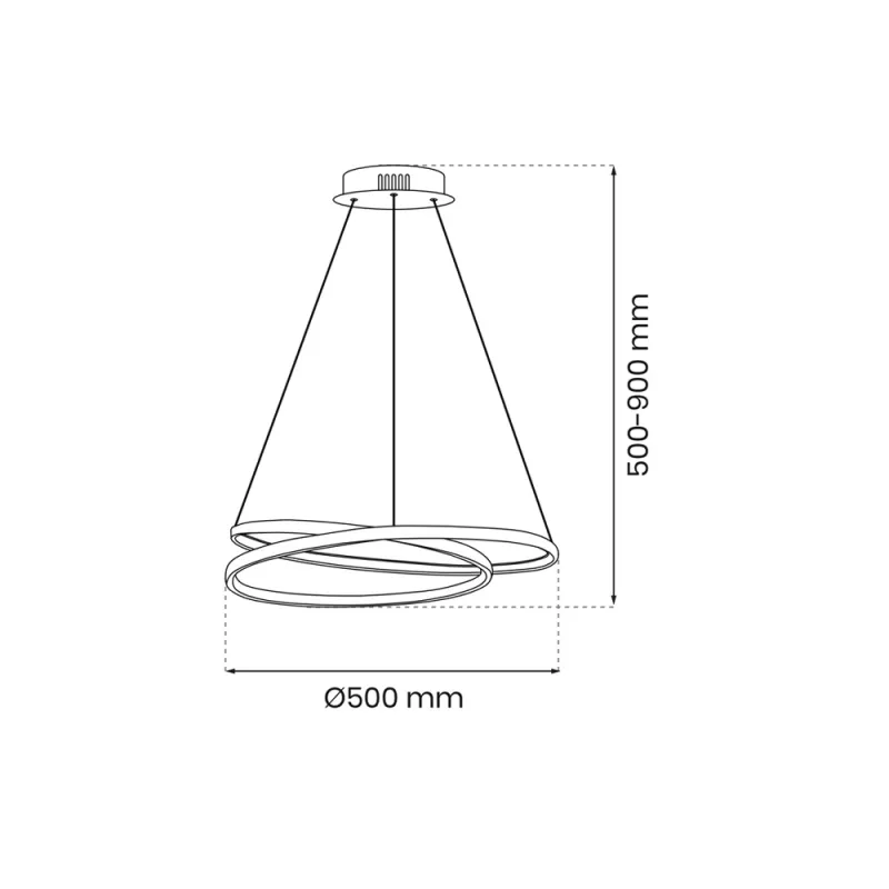 Suspensie Lucero Milagro Led, Crom, ML7949, Polonia
