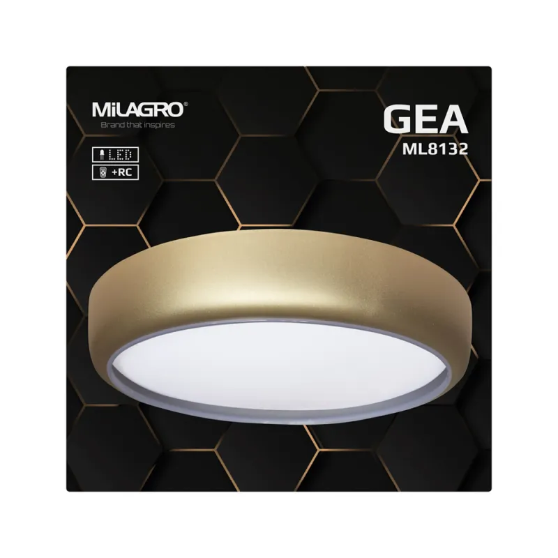 Plafoniera Gea Milagro Led, Auriu, ML8132, Polonia