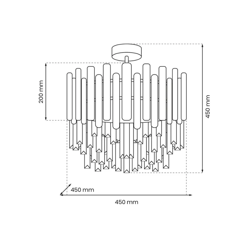 Lustra Plafon Aspen Chrome Milagro E14, Crom, ML8809, Polonia