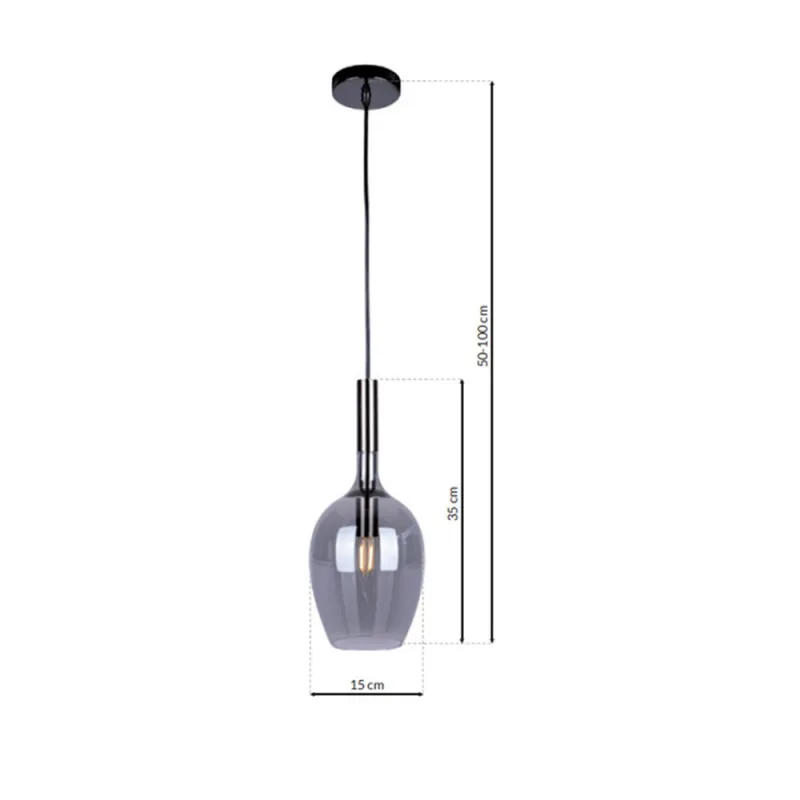 Pendul Lugano Milagro E14, Negru, ML8813, Polonia