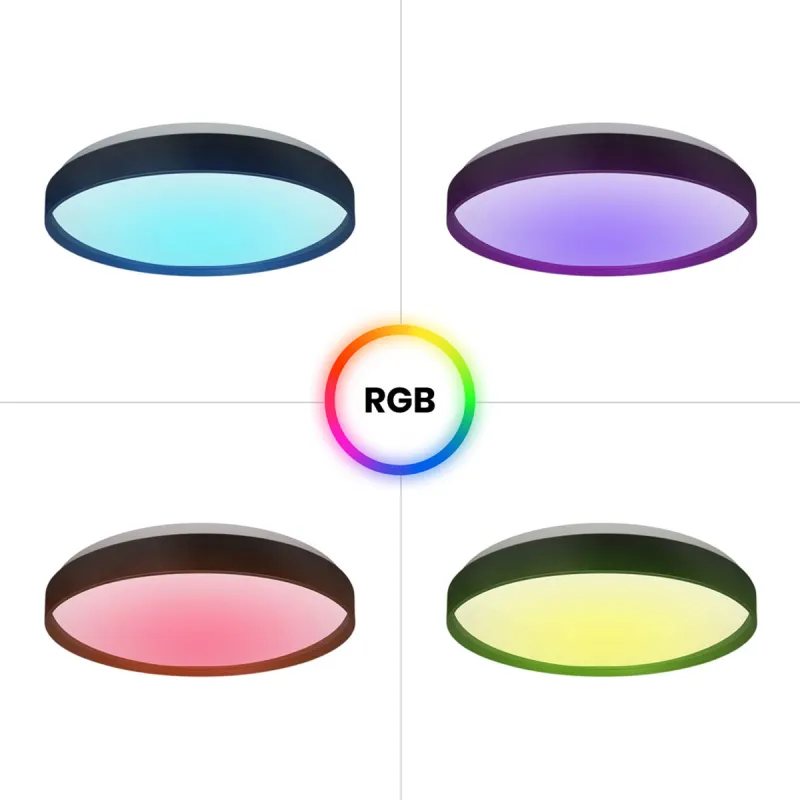 Plafoniera RGB Ringo ML9965 Milagro LED, Negru, Polonia