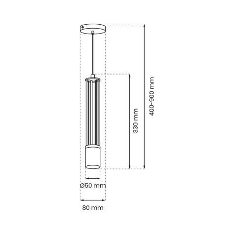 Pendul Estilo Milagro Gu10, Negru, MLP8409, Polonia