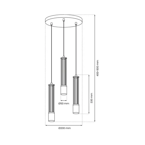Suspensie Estilo Milagro Gu10, Negru, MLP8411, Polonia