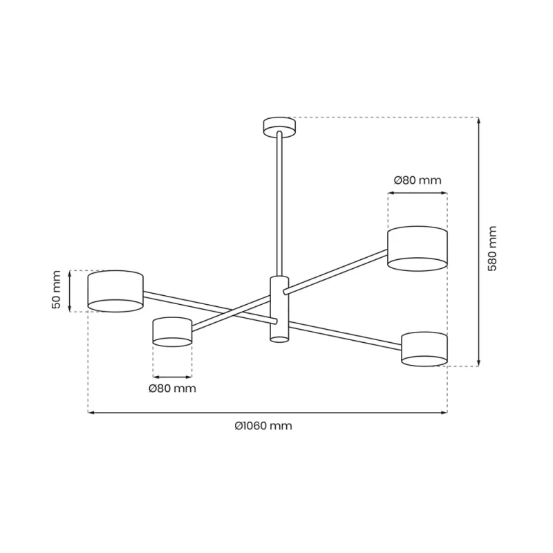 Suspensie Cross Milagro Gx53, Negru, MLP8419, Polonia