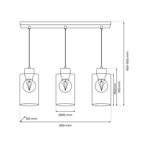 Suspensie Madera MLP8555 Milagro E27, Alb, Polonia