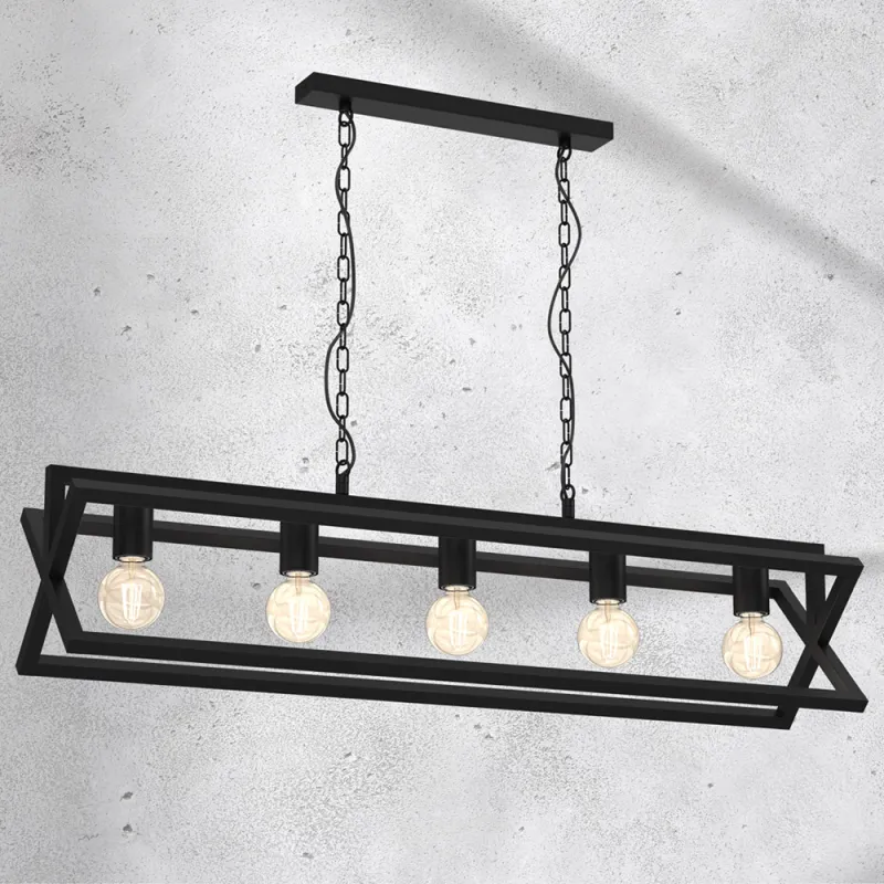 Suspensie Arnold Milagro E27, Negru, MLP8564, Polonia