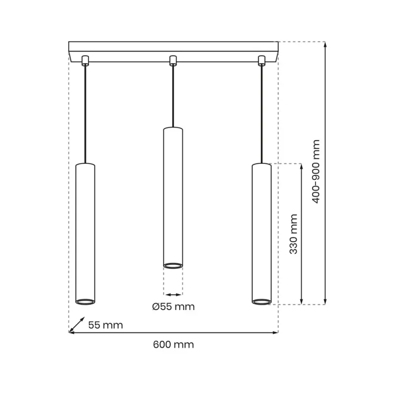 Suspensie Hudson Milagro Gu10, Negru, MLP8792, Polonia