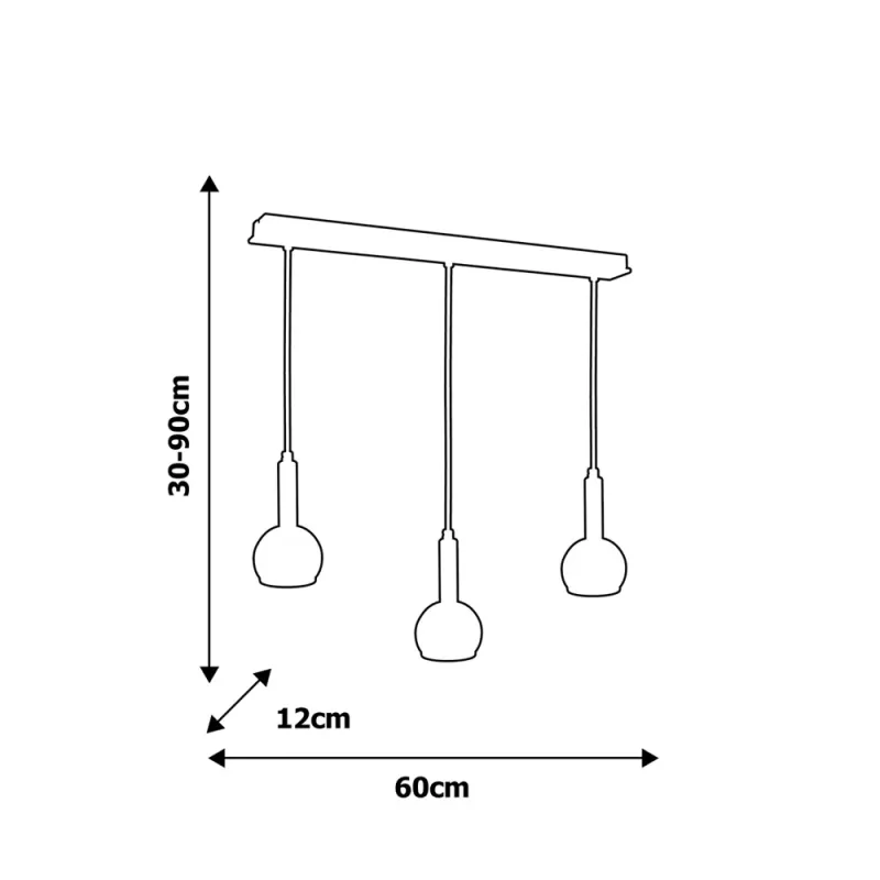 Suspensie Bolle Milagro Gu10, Negru, MLP8844 Polonia