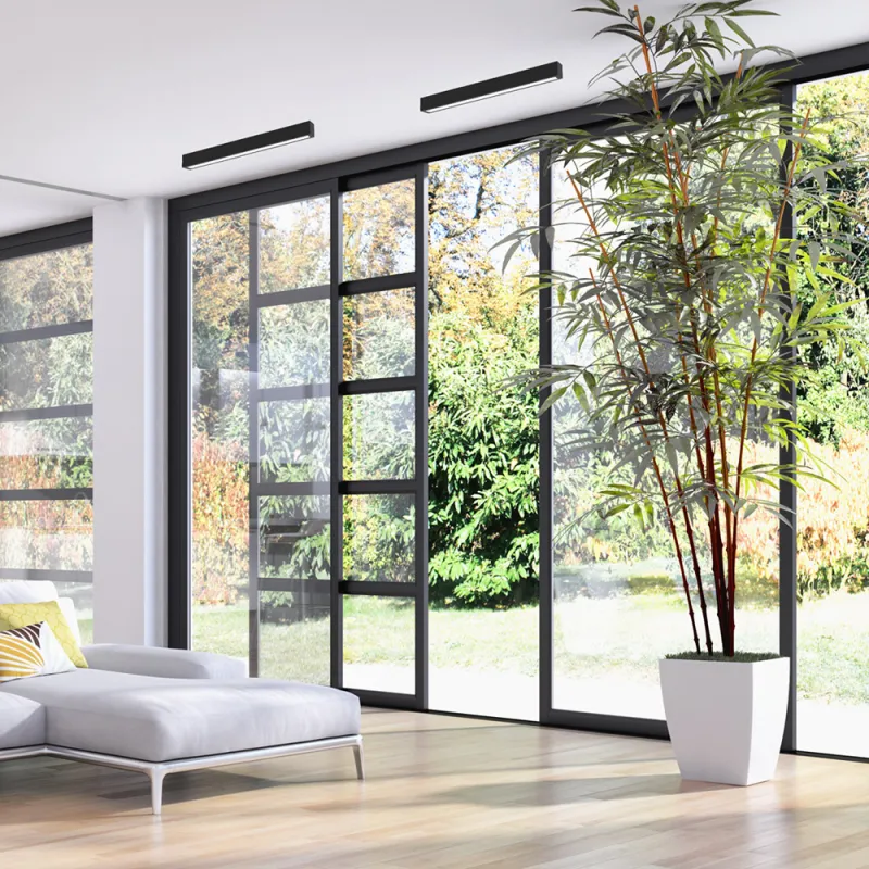 Plafoniera Lungo Milagro T8, Negru, MLP8909, Polonia