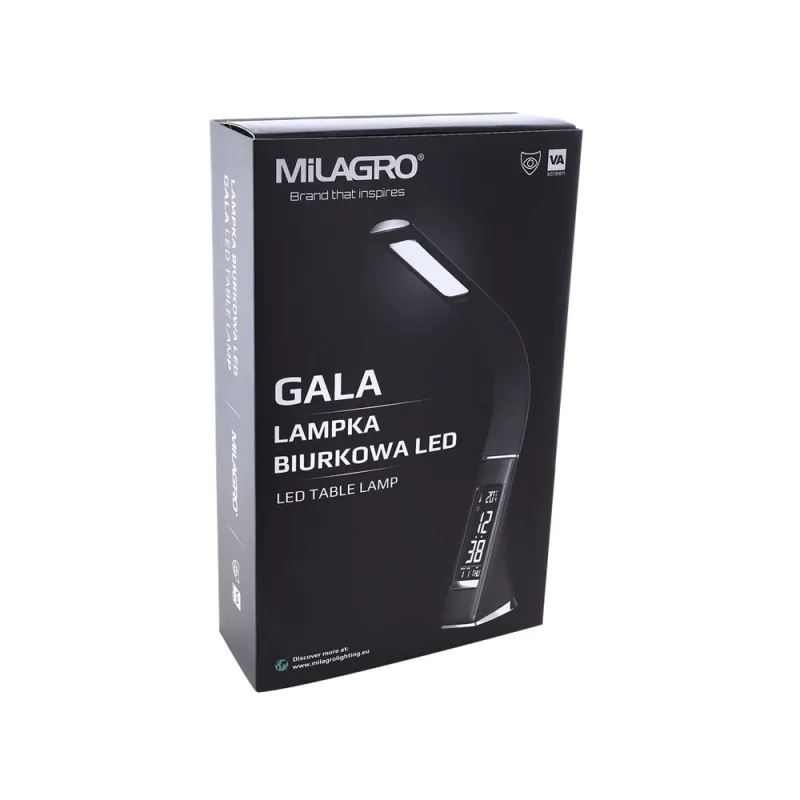 Lampa de Birou GALA Milagro Modern, LED, Negru, ML140, Polonia
